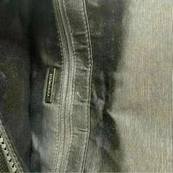 BCBG Maxazria Evening Clutch Handbag Black Metal Chain Strap. - Picture 10 of 10